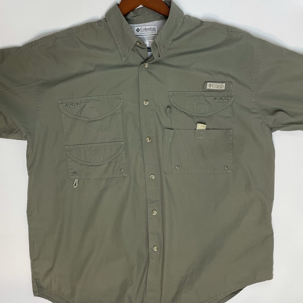 Columbia PFG Nylon Breathable S/S Button Shirt L